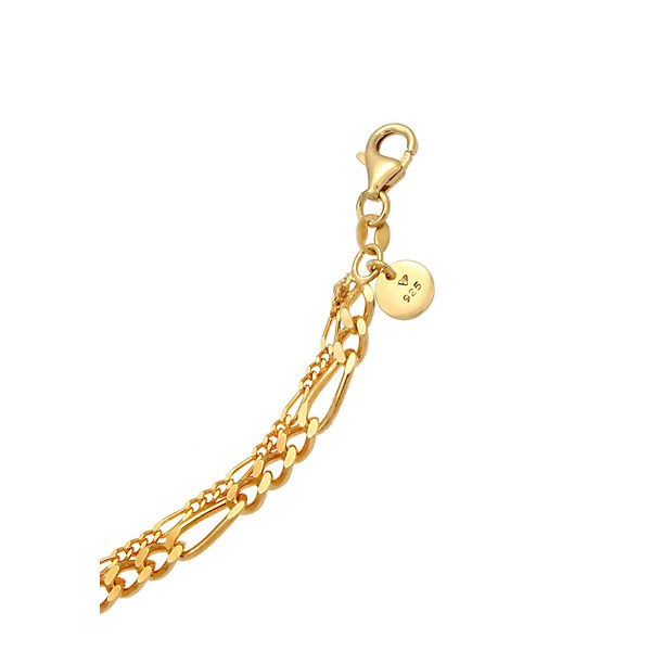 Accessoires Halsketten Elli PREMIUM Elli Premium Halskette Layerkette Figaro Glieder Basic 925 Silber Halsketten gold