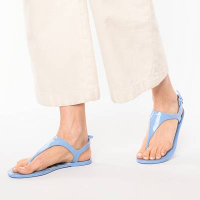 HUGO, Emma Flat Sandal TStegSandalen, hellblau mirapodo