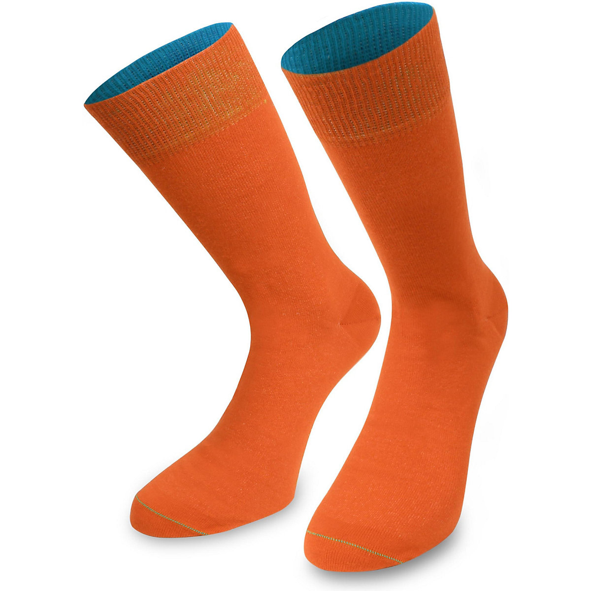 normani® 1 Paar Socken Bi-Color Socken türkis/orange
