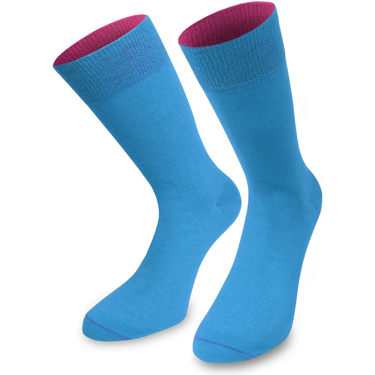 normani® 1 Paar Socken Bi-Color Socken türkis/rot