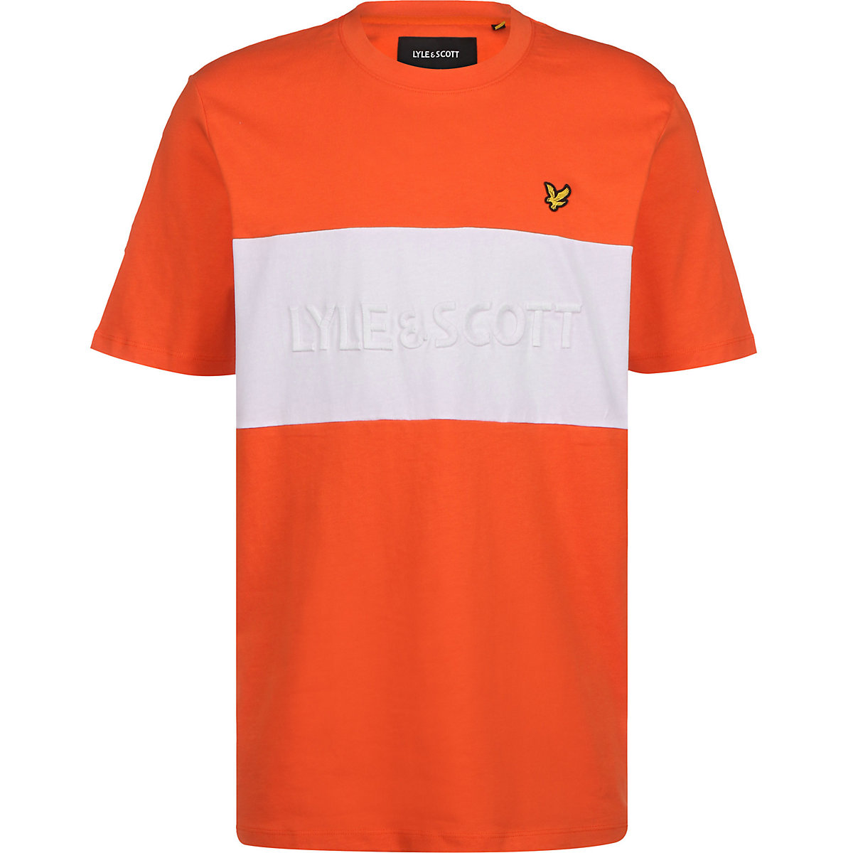 LYLE & SCOTT® Lyle & Scott T-Shirt Colourblock Embroidered Logo T-Shirts orange LYLE & SCOTT® Lyle & Scott T-Shirt Colourblock Embroidered Logo T-Shirts orange