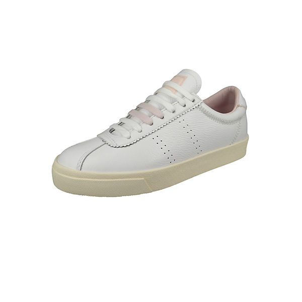 Damenschuhe-Sneaker S111WSW 2869 Club S Comfleau ZIGZAG Leder weiß A25 White Pale Lilac Sneakers Low