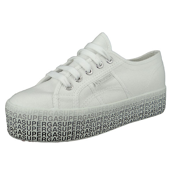 Damenschuhe-Sneaker S111TPW 2790 COTU Minilettering Textil weiß A69 White black Sneakers Low