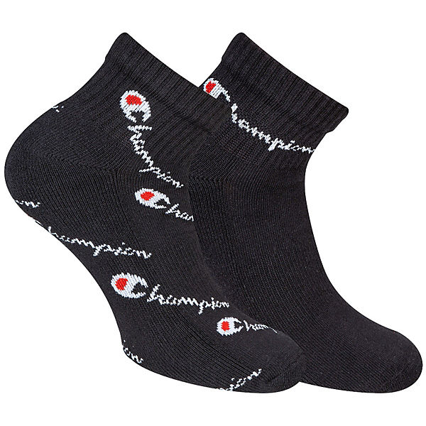 Bekleidung Socken Champion Unisex Socken 2 Paar - Ankle Socks Fashion Logo Socken schwarz