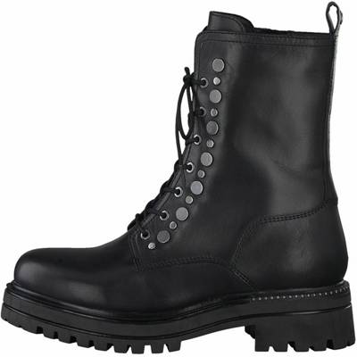 tamaris schwarze stiefelette mit reißverschluss