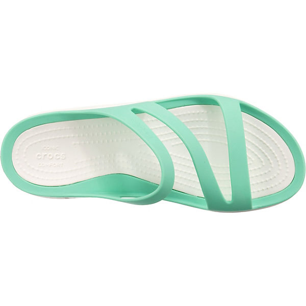 Schuhe Komfort-Pantoletten crocs Swiftwater Sandal W Pantoletten hellgrün
