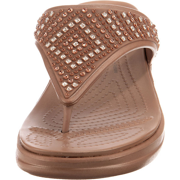 Schuhe Zehentrenner crocs Crocs Monterey Shimmer Wgfpw Zehentrenner bronze