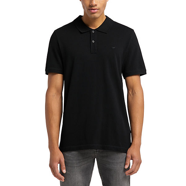 Bekleidung Poloshirts MUSTANG T-Shirt Polo Poloshirts schwarz
