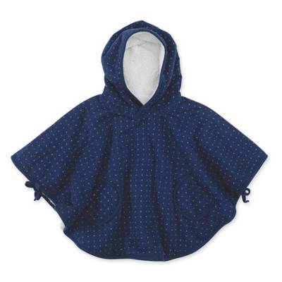 bemini Reiseponcho Jersey + teddy Ponchos dunkelblau