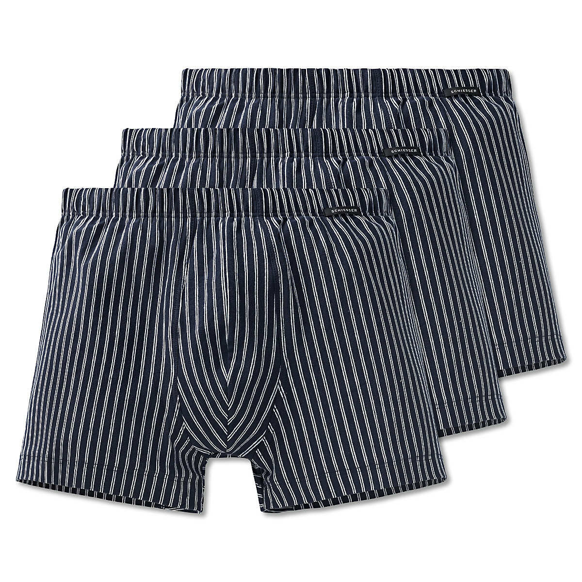 SCHIESSER Shorts 3er Pack Basic Panties dunkelblau