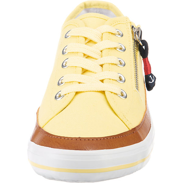 Schuhe Sneakers Low Inselhauptstadt Insel Sneakers Low mit Zip gelb