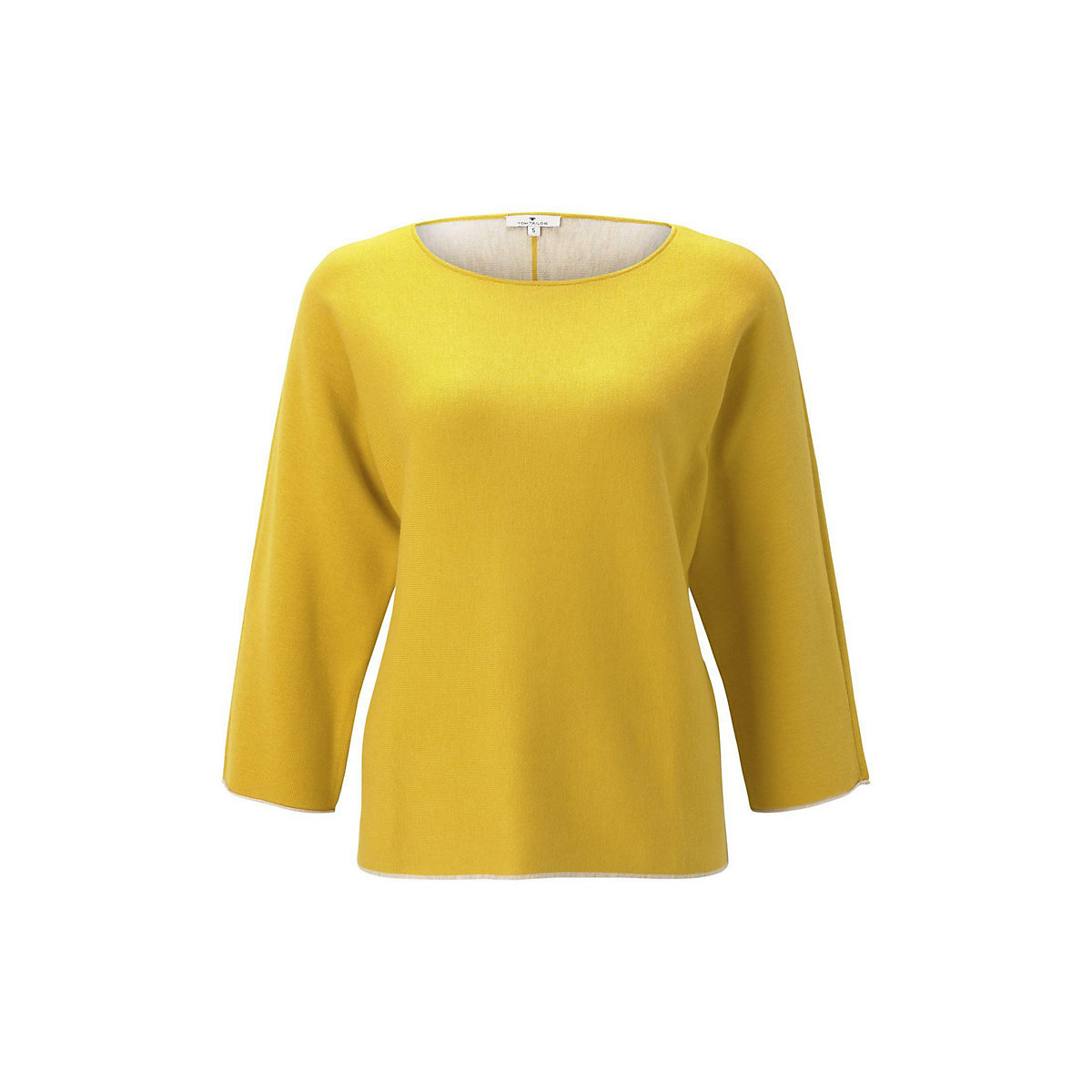 TOM TAILOR Pullover & Strickjacken Basic Pullover mit Fledermausärmeln Pullover gelb/grün