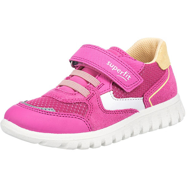 Schuhe Sneakers Low superfit Baby Sneakers Low SPORT7 WMS Weite M4 für Mädchen pink/gelb