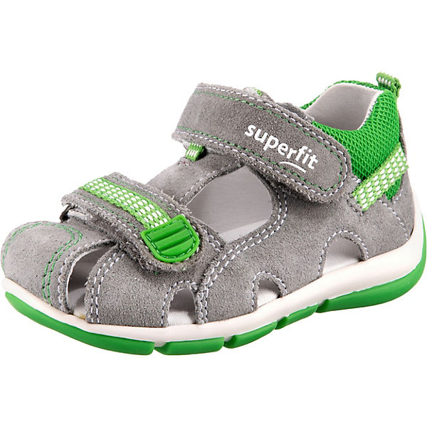 Schuhe Klassische Sandalen superfit Baby Sandalen FREDDY WMS Weite M4 für Jungen grau/grün