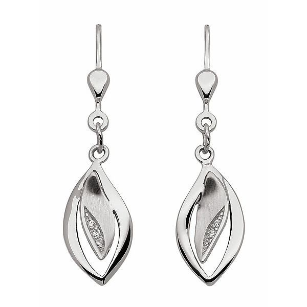 Adelia´s Damen Silberschmuck 925 Silber Ohrringe / Ohrhänger mit Zirkonia Ohrhänger