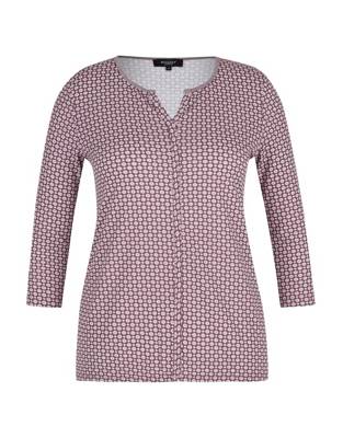 Image of BEXLEYS® woman Gemustertes Shirt mit 3/4-Ärmel 3/4-Arm-Shirts rosa Damen Gr. 48