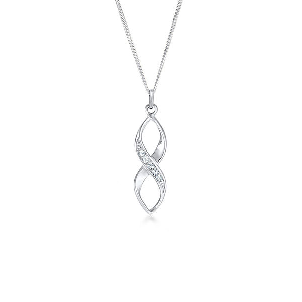Elli Halskette Infinity Verziert Kristalle 925 Silber Halsketten