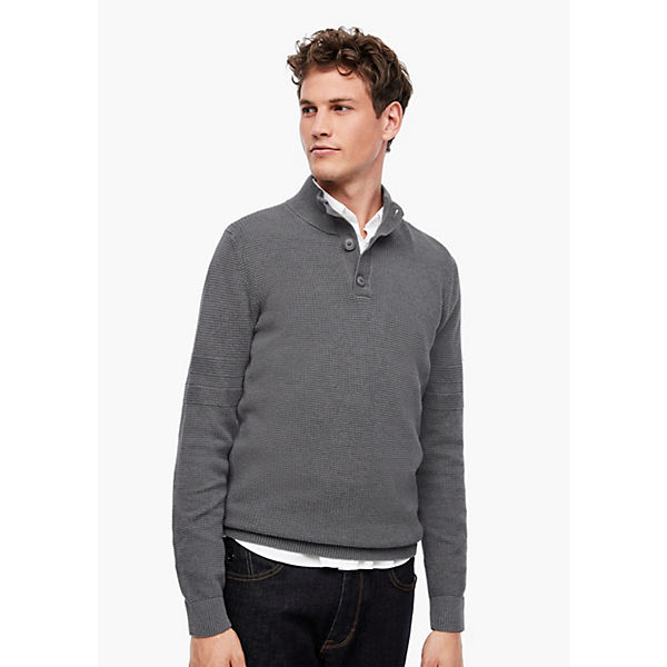 Bekleidung Pullover s.Oliver Feinstrickpullover mit High Neck Pullover grau
