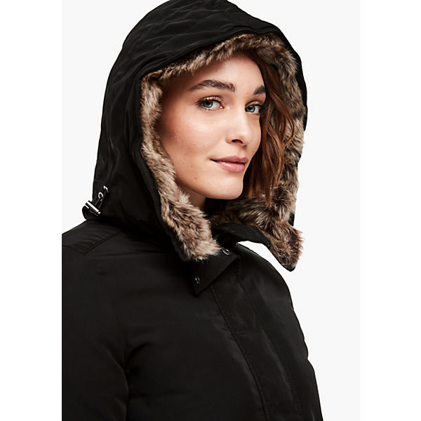Bekleidung Klassische Mäntel s.Oliver Parka mit Fake Fur-Futter Mäntel schwarz Bekleidung Klassische Mäntel s.Oliver Parka mit Fake Fur-Futter Mäntel schwarz