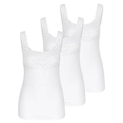 Nina von C. Achselhemd 3er Pack Fine Cotton Unterhemden weiß