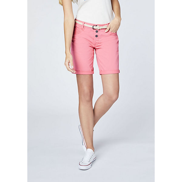 Bekleidung Shorts Oklahoma Premium Denim Women Bermuda Shorts Regular Fi Shorts pink/rosa