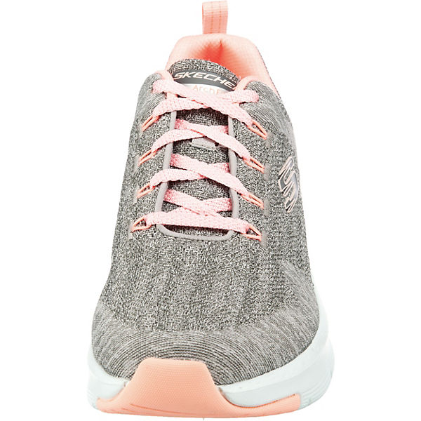 Schuhe Komfort-Halbschuhe SKECHERS Arch Fit Comfy Wave Sneakers Low grau