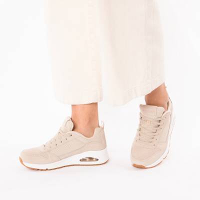 skechers uno for the show sneakers beige