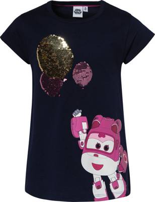 Super Wings Super Wings T-Shirt mit Wendepailletten für Mädchen dunkelblau
