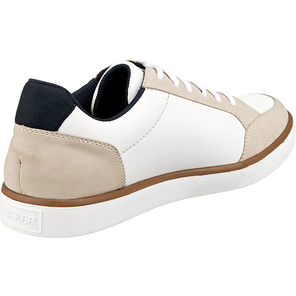 Schuhe Schnürschuhe rieker B7001 Sneakers Low weiß-kombi