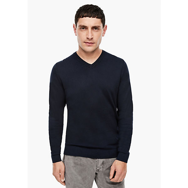Bekleidung Pullover s.Oliver Pullover im Kaschmirmix Pullover blau
