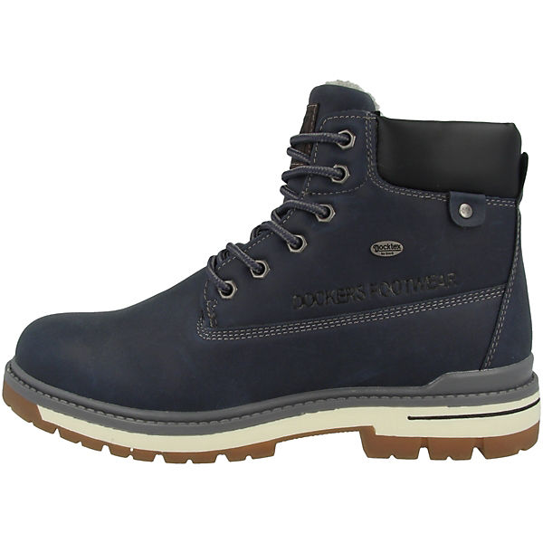 Schuhe Klassische Stiefel Dockers by Gerli 45TG701 Boots Unisex Kinder Stiefel blau