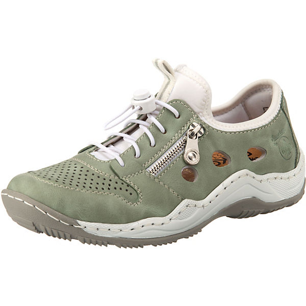 Schuhe Komfort-Slipper rieker 120 Sneakers Low grün