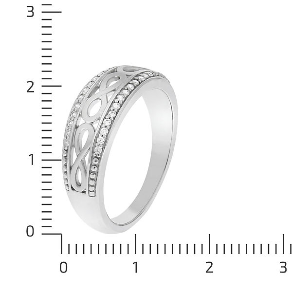 Accessoires Ringe Zeeme Ring Silber 925 glanz/mattiert Zirkonia Zirkonia rhodiniert Ringe weiß