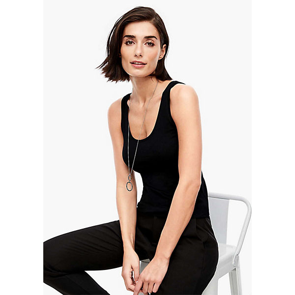 Bekleidung Tops s.Oliver Tanktops schwarz Bekleidung Tops s.Oliver Tanktops schwarz