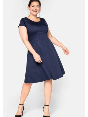 sheego Bahnenkleid Abendkleider dunkelblau
