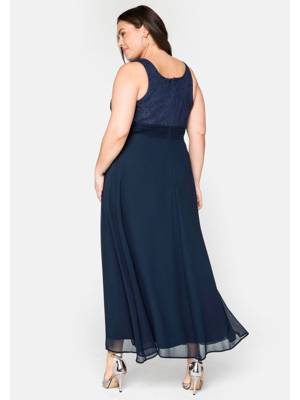 sheego Kleid Abendkleider blau