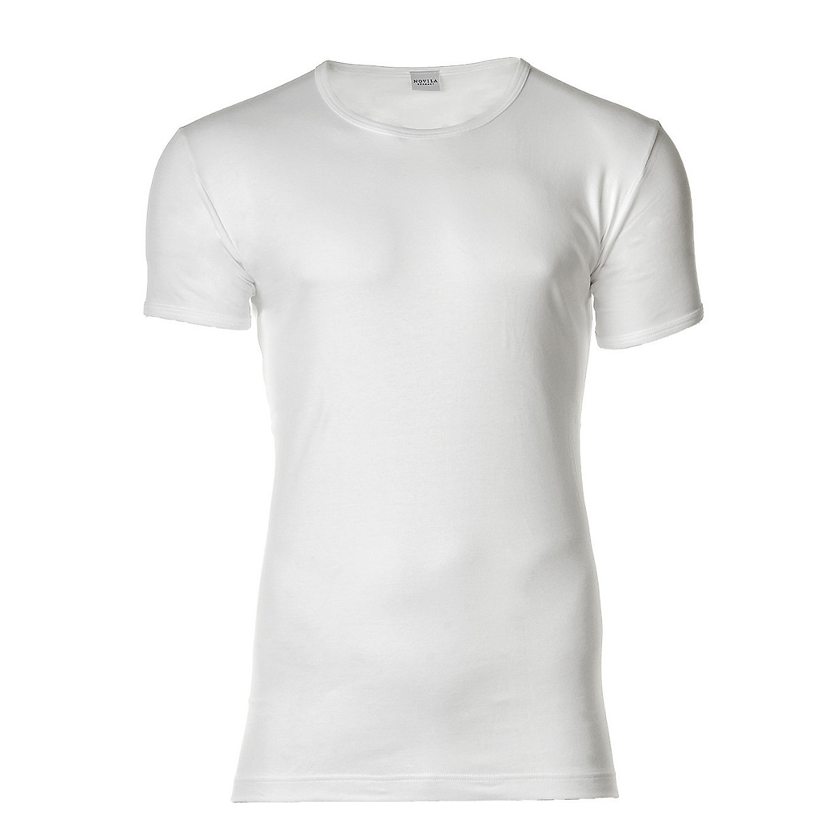 NOVILA Herren T-Shirt Rundhals Natural Comfort Feininterlock T-Shirts weiß