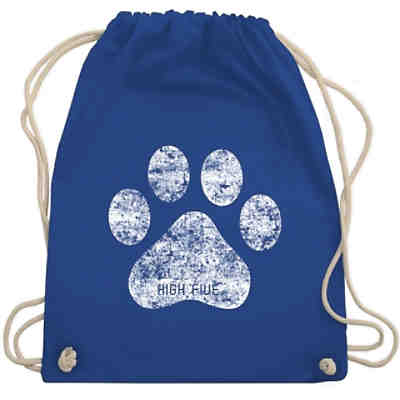 Geschenk für Hundebesitzer - Turnbeutel - High Five Hunde Pfote - Turnbeutel für Kinder