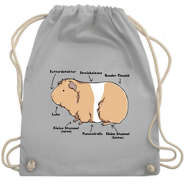 Tiere Meerschweinchen Hase & Co. - Turnbeutel - Meerschwein Anatomie - Turnbeutel für Kinder