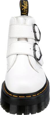 dr martens devon heart boots in white
