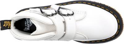 dr martens devon heart boots in white