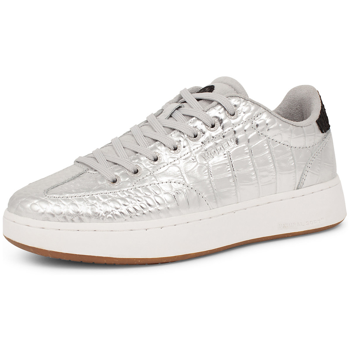 WODEN Sneakers Pernille Croco Shiny Sneakers Low silber