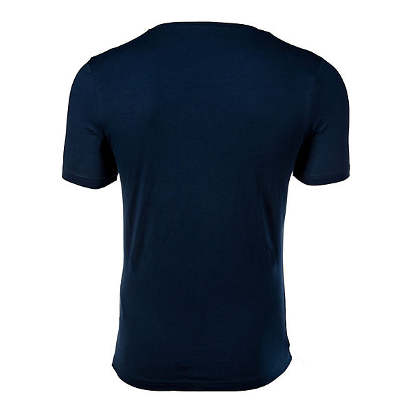 Bekleidung T-Shirts FILA Herren Unterhemd - Rundhals Single Jersey einfarbig T-Shirts blau