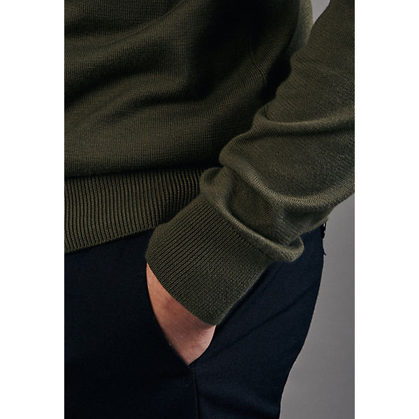 Pullover V-Neck Regular Langarm Uni Pullover