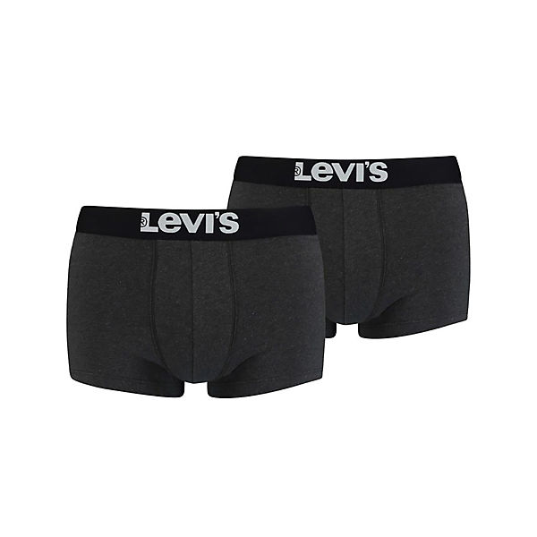 LEVIS LEVI´S HerrenTrunks, 2er Pack- Solid Basic Trunks, Boxershorts, Logobund Boxershorts