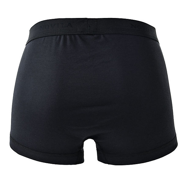Bekleidung Boxershorts NOVILA Herren Sport-Pants - Natural Comfort Feininterlock Logo-Bund Boxershorts schwarz