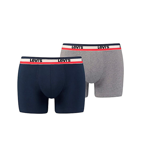 LEVIS LEVI'S Herren Boxershorts - Logo Boxer Brief, Sportswear, 2er Pack Boxershorts