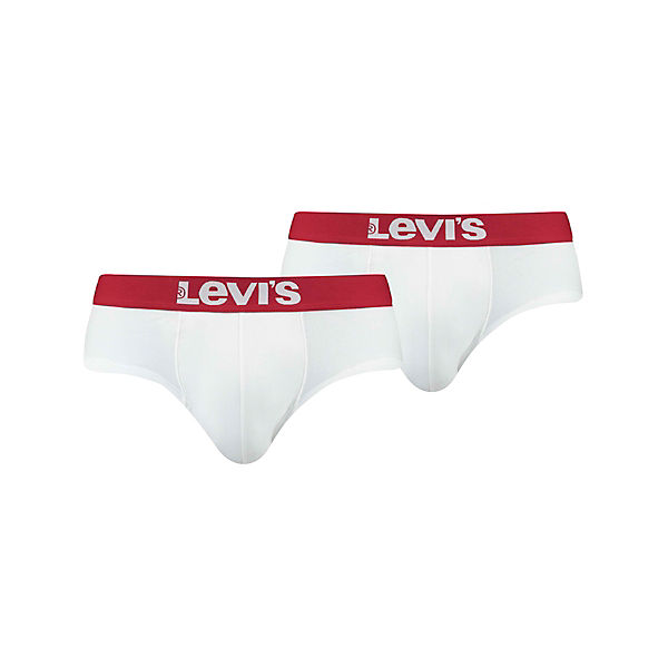 Bekleidung Slips, Panties & Strings Levi's® LEVIS LEVI'S Herren Slips - Solid Basic Brief Sportswear 2er Pack Slips weiß