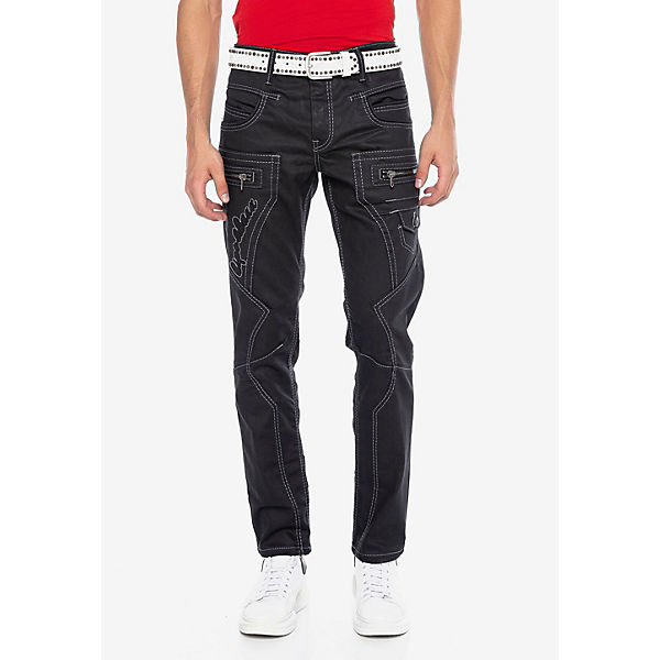 Bekleidung Straight Jeans CIPO & BAXX® Cipo & Baxx Jeanshose schwarz Bekleidung Straight Jeans CIPO & BAXX® Cipo & Baxx Jeanshose schwarz