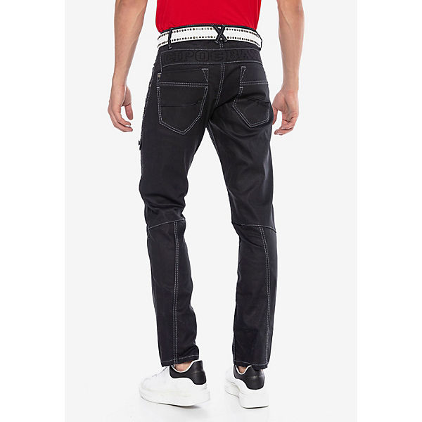 Bekleidung Straight Jeans CIPO & BAXX® Cipo & Baxx Jeanshose schwarz